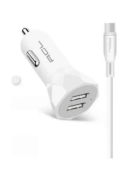 Ac-91 2.4A, 10W 2xusb, 1mt Type-C Kablolu Araçiçi Şarj Aleti fiyatları