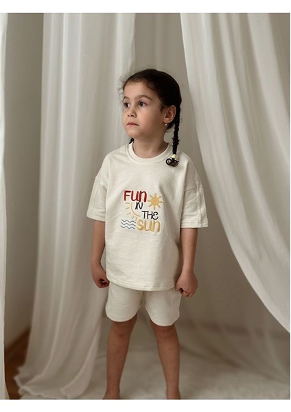 %100 Pamuk Yazlık Unisex Çocuk Alt Üst Takım