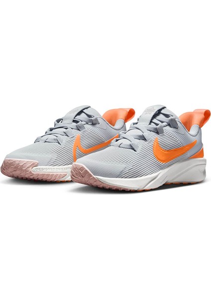 Gri - Turuncu Kız Çocuk Yürüyüş Ayakkabısı DX7614-008-NIKE Star Runner 4 Nn (P fırsatları