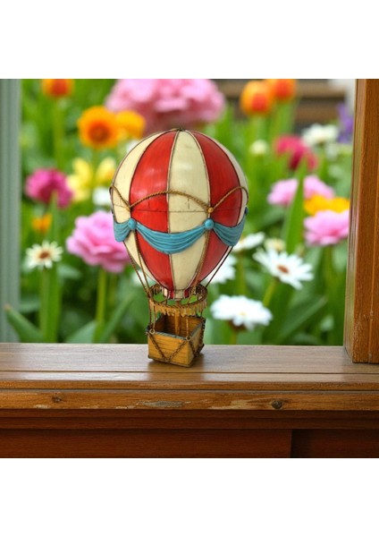 Jayland Retro Metal Sıcak Hava Balonu Biblo – Orta Boy Dekoratif Obje – 21x21x35 cm fiyatları