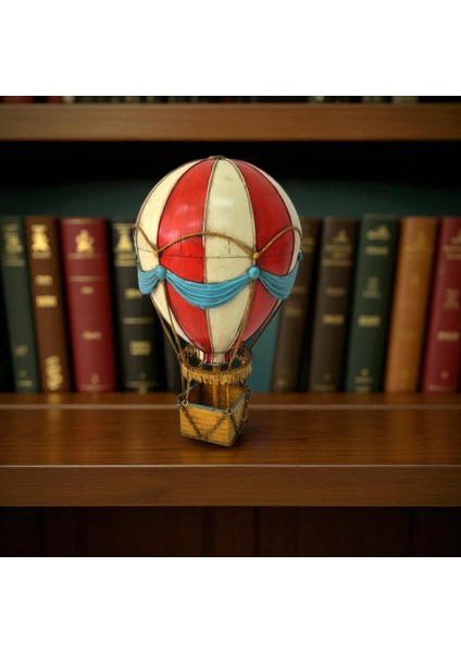 Jayland Retro Metal Sıcak Hava Balonu Biblo – Orta Boy Dekoratif Obje – 21x21x35 cm fırsatları