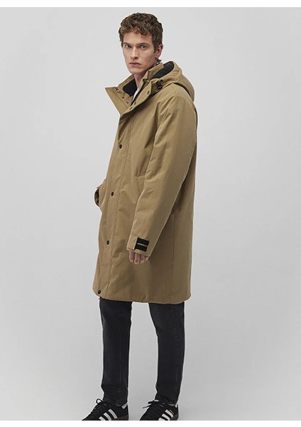 Yeşil Erkek Kapüşon Düz Mont M0110471-70377_KAPÜŞONLU Parka fiyatları