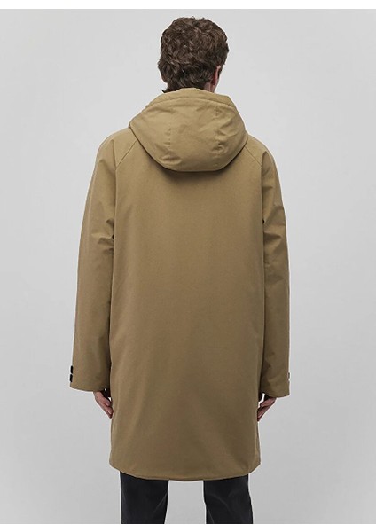 Yeşil Erkek Kapüşon Düz Mont M0110471-70377_KAPÜŞONLU Parka fırsatları