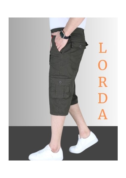 Erkek Bermuda Şort Uzun Kapri Kargo Cep Kargo Cepli Bermuda Uzun Kapri Diz Altı Likralı fiyatları
