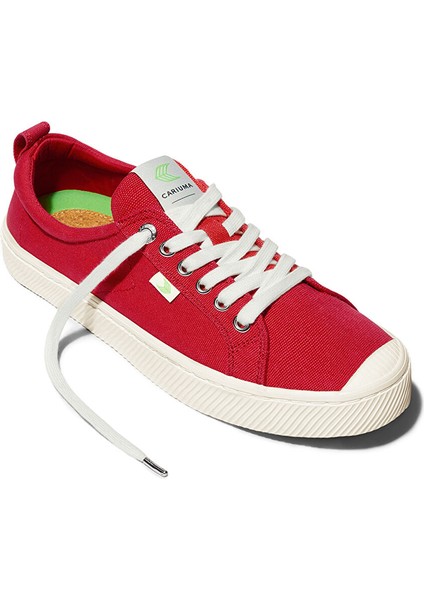 100103R01W-OCA Low Canvas Sneaker Kırmızı Kadın Lifestyle Ayakkabı