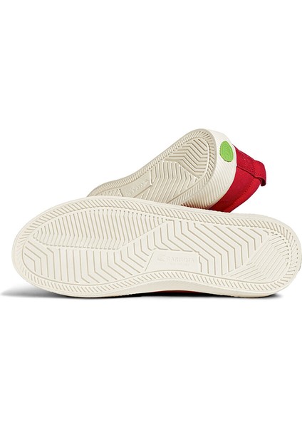 100103R01W-OCA Low Canvas Sneaker Kırmızı Kadın Lifestyle Ayakkabı