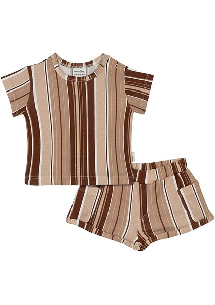 Dikey Çizgiler Şortlu Bebek Set fırsatları