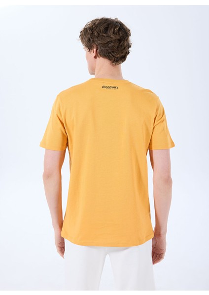 Turuncu Erkek Bisiklet Yaka Relaxed Fit Baskılı T-Shirt D4SM-TST3258 indirimleri