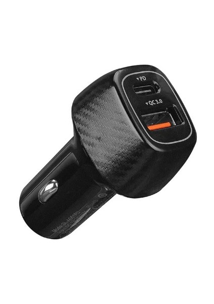 Ac-93 Pd 6A 48WATT 1xusb-A, 1xusb-C 1mt Lightning Kablo Araç Içi Şarj fırsatları