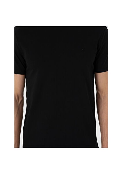Siyah Slim Fit Basic Tişört