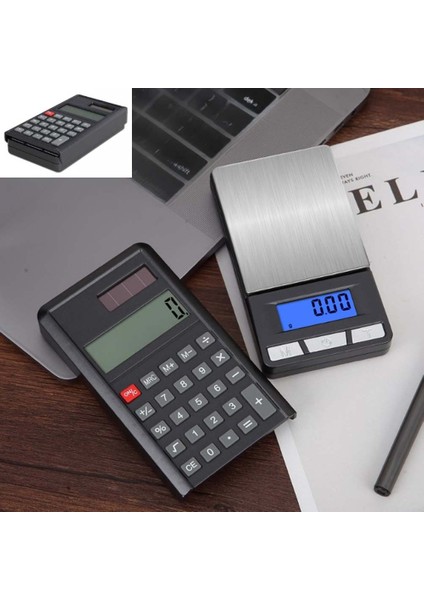 Kızaklı Ayrılabilir Hesap Makineli Dijital Hassas Terazi Takı Mücevher Vb. LCD Ekran Elektronik Terazisi Kuyumcu Laboratuvar Vb. Tartısı (Max: 500 Gr.) fırsatları