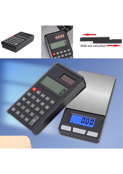 Kızaklı Ayrılabilir Hesap Makineli Dijital Hassas Terazi Takı Mücevher Vb. LCD Ekran Elektronik Terazisi Kuyumcu Laboratuvar Vb. Tartısı (Max: 500 Gr.) indirimleri