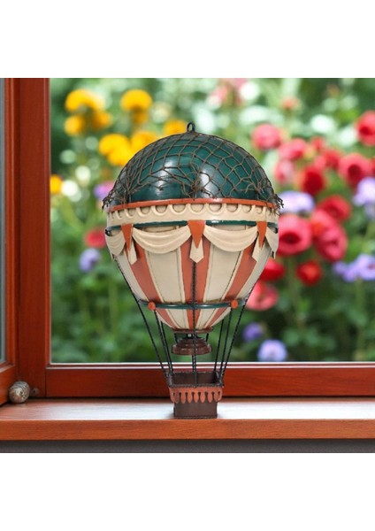 Jayland Retro Metal Sıcak Hava Balonu Biblo – Dekoratif Obje – 34x22x22 cm fiyatları