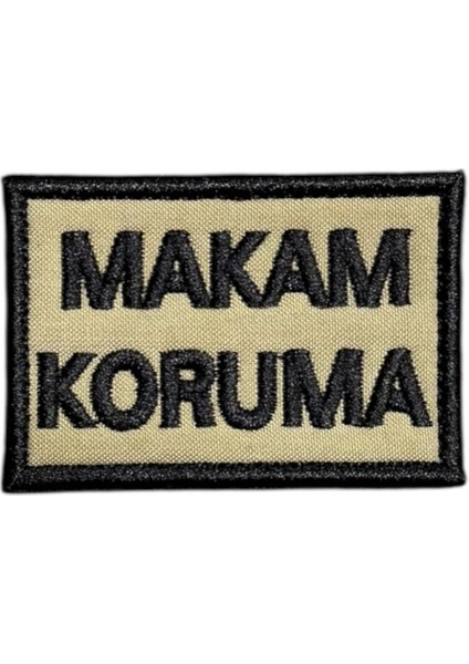 Bej Zemin Makam Koruma Patch Peç - 6x4 cm