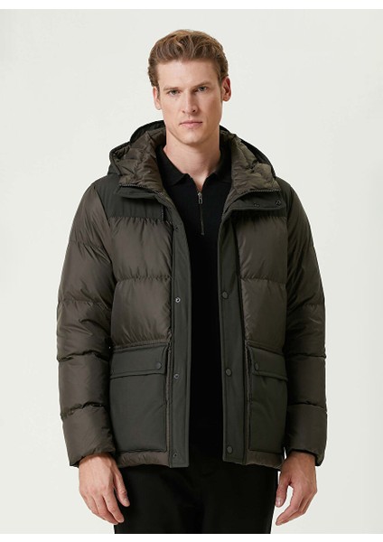 Haki Erkek Slim Fit Kapitone Mont 1091816