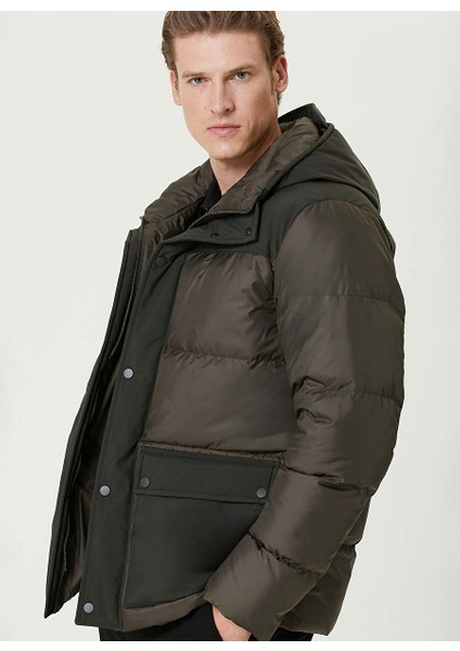 Haki Erkek Slim Fit Kapitone Mont 1091816