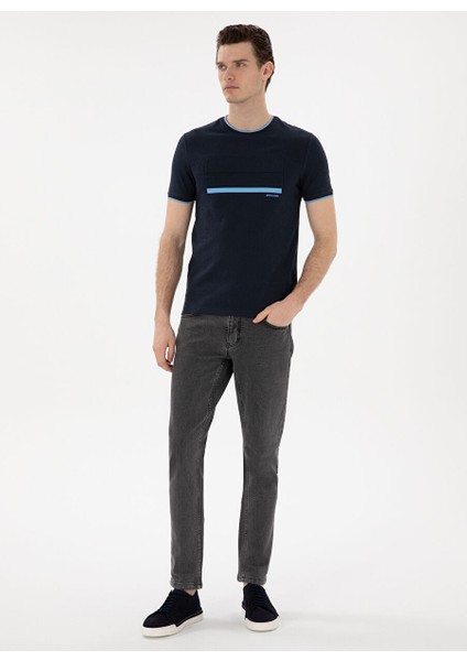 Lacivert Erkek Slim Fit T-Shirt Kıko fırsatları