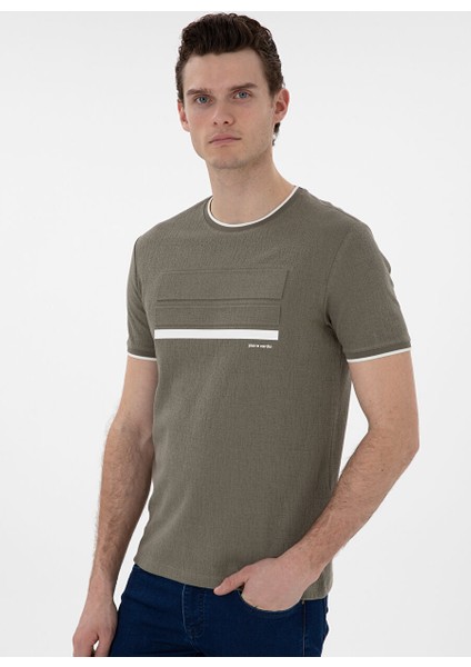 Haki Erkek Slim Fit T-Shirt Kıko modelleri