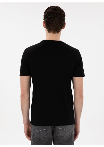 Siyah Erkek Slim Fit T-Shirt Dıvıo indirimleri