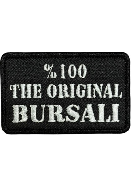 The Original Bursalı Yazılı Nakış Peç Patch - 8x5 cm