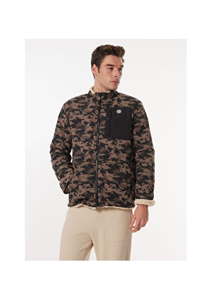 Kırık Beyaz Erkek Dik Çift Taraflı Relaxed Düz Sweatmont D4WM-SWT3289