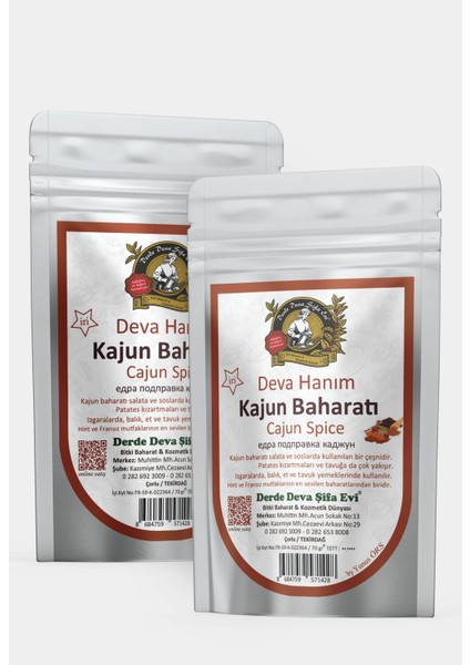 Kajun Baharatı Iri 70 gr fiyatları
