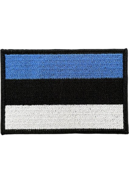 Estonya Bayrağı Nakış Patch Peç - 8x5 cm