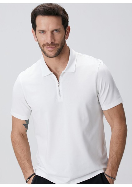 Beyaz Erkek Slim Fit T-Shirt 1093860