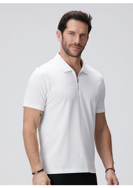 Beyaz Erkek Slim Fit T-Shirt 1093860 fırsatları