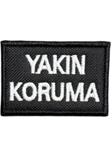 Siyah Zemin Yakın Koruma Patch Peç 6x4 cm - 6x4 cm