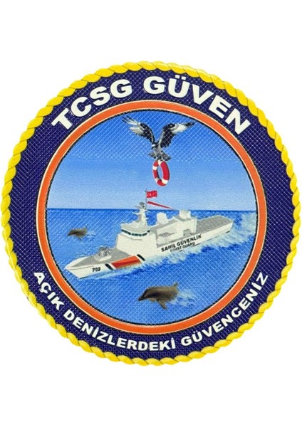 Sahil Güvenlik Tcsg Güven Gemisi Peç Patch - 9.5 cm