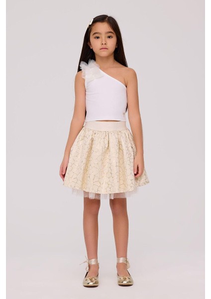 Bg Store Kız Çocuk Gold Etek