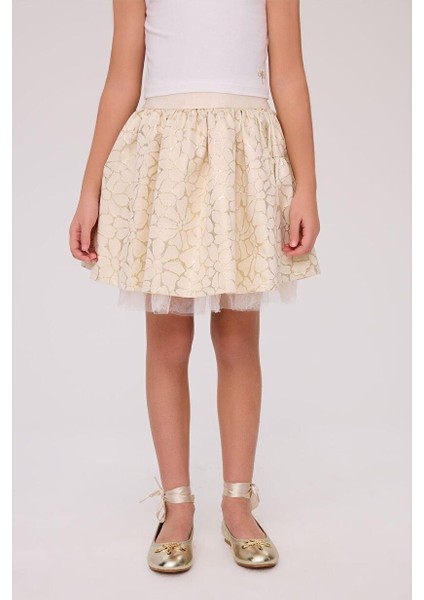 Bg Store Kız Çocuk Gold Etek
