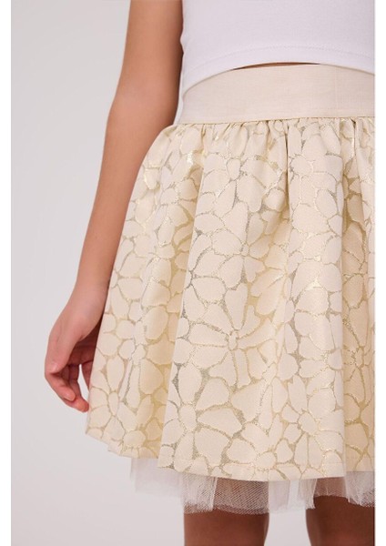 Bg Store Kız Çocuk Gold Etek