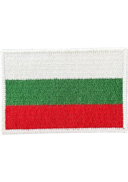 Bulgaristan Bayrağı Nakış Patch Peç - 8x5 cm
