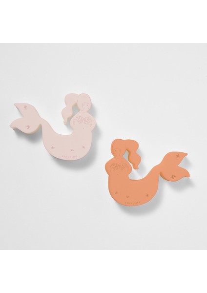 Renkli Denizkızlı Silikon Kepçe Seti, 2'li, Eğlenceli ve Şık Tasarım