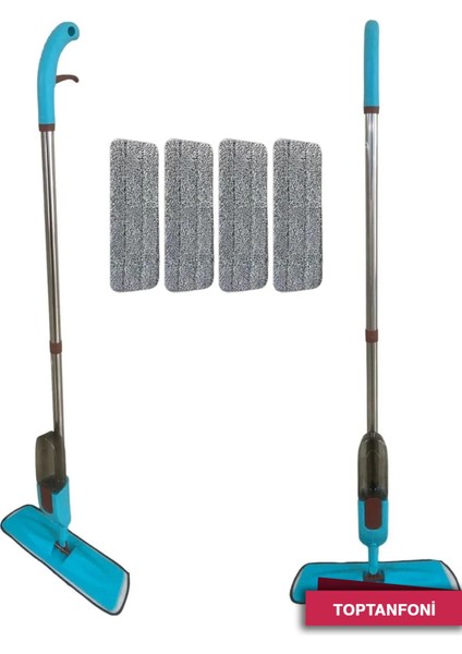 Spreyli Mop, Dönebilir, Mikrofiber Paspas, 4 Yedek Mop, Temizlik Kolaylığı fiyatları