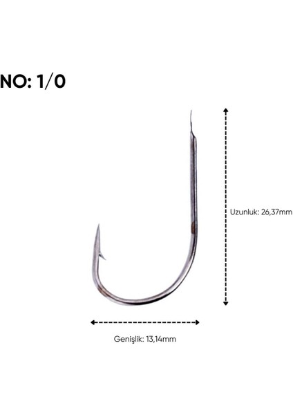 Olta Iğnesi - Fishack 505 - No: 1/0 (1000'LI Paket) indirimleri