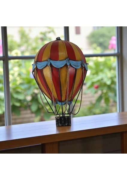 Jayland Retro Metal Sıcak Hava Balonu Biblo – Yatay Dekoratif Model – 44x28x14 cm fiyatları