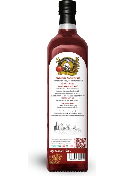 Sarı Kantaron Yağı 1 lt fiyatları