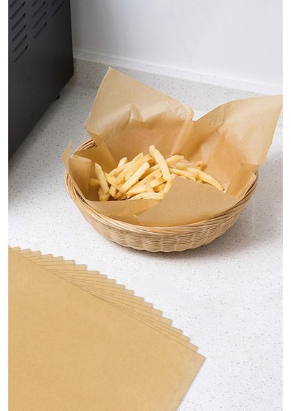100 Lü Kullanat Sunum Kağıdı (Fırında Kullanılmaz) Kraft Servis Kağıdı Yağlı Kağıt 25X35