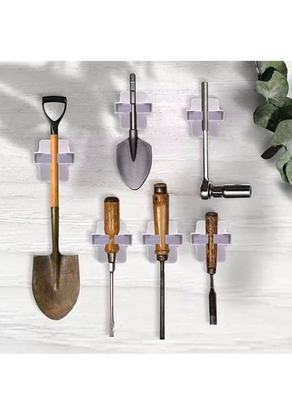Beyaz-Gri Paspas Süpürge Fırça ve Mop Askısı, 2'li Set, Pratik ve Şık Tasarım modelleri