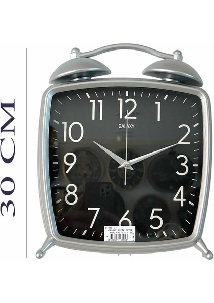 Dekoratif Masa ve Duvar Saati Peter Saat Gri Renk 30 cm fiyatları