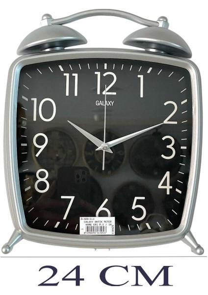 Dekoratif Masa ve Duvar Saati Peter Saat Gri Renk 30 cm modelleri