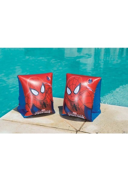 Sarı Spiderman Şişme Kolluk, 23X15 Cm, Plaj ve Deniz Için Uygun