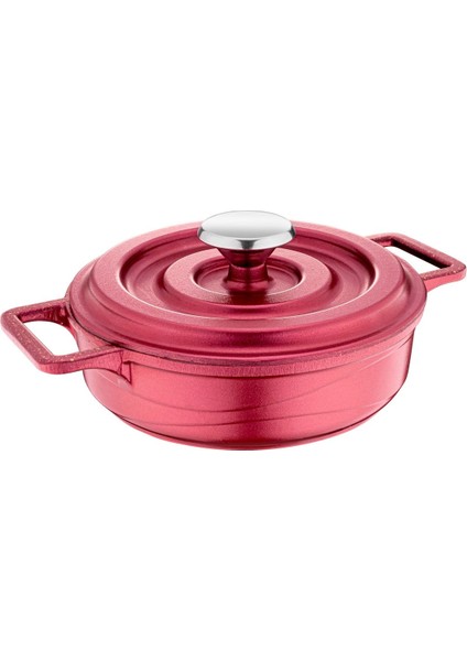 Kırmızı Mini Döküm Tencere, Şık ve Dayanıklı, Kullanışlı Mutfak Gereci