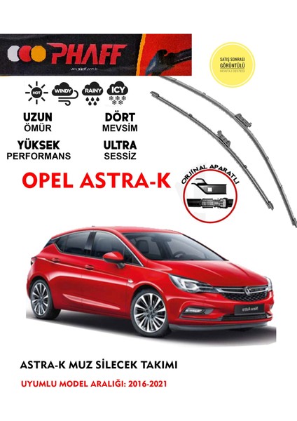 Opel Astra K Ön Muz Silecek 2016-2021 Arası Araca Özel Aparat