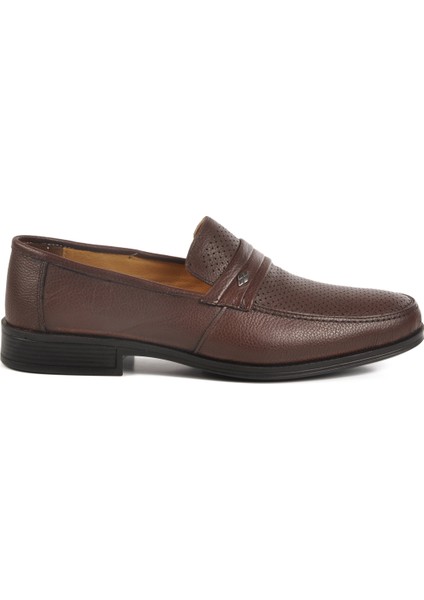 Kahve Hakiki Deri Jel Taban Anatomik Erkek Casual Ayakkabı Gmz 302 M