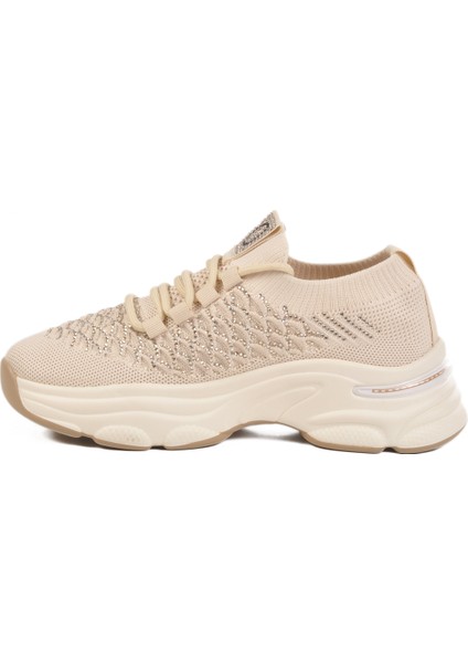 Krem Hafif Triko Örme Anatomik Kadın Sneaker B064 Z fiyatları