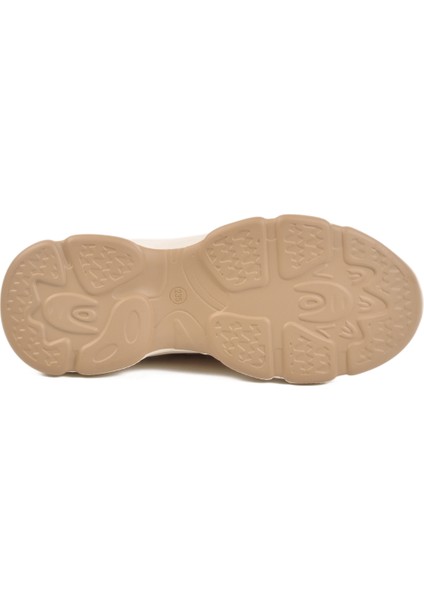 Krem Hafif Triko Örme Anatomik Kadın Sneaker B064 Z indirimleri